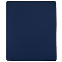 Lençol ajustável 160x200 cm algodão jersey azul marinho