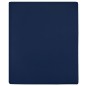 Lençol ajustável 160x200 cm algodão jersey azul marinho