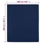 Lençol ajustável 160x200 cm algodão jersey azul marinho