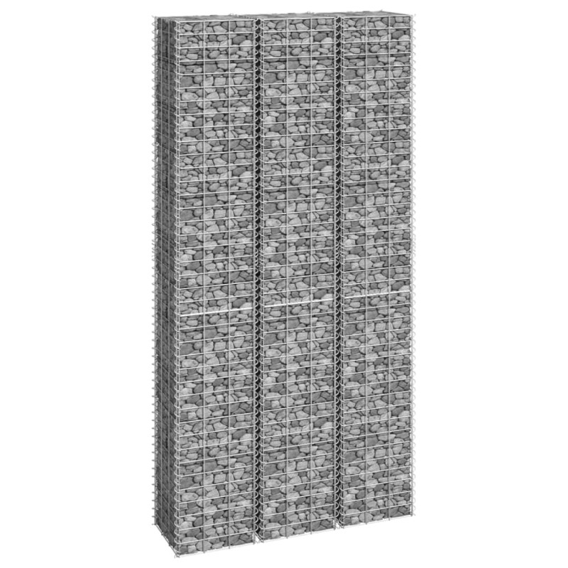 Canteiro/gabião elevado 3 pcs 30x30x200 cm ferro-Vasos e floreiras-Home Retail