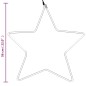 Figura natalícia de estrelas + 48 LEDs 2pcs 56 cm branco quente