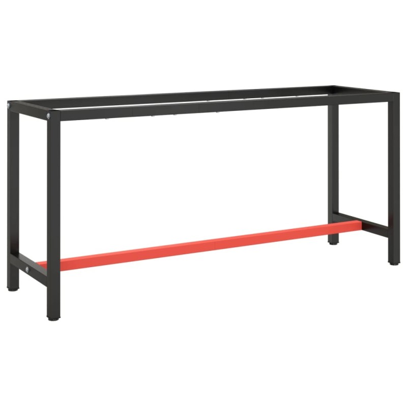 Estrutura p/ bancada 170x50x79 cm metal preto e vermelho mate-Pernas de mesa-Home Retail