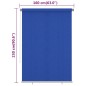 Estore de rolo para exterior PEAD 160x230 cm azul