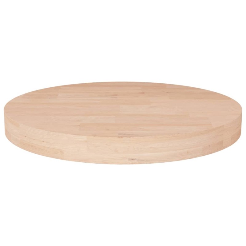 Tampo de mesa redondoØ30x4 cm carvalho maciço não tratado-Tampos de mesa-Home Retail