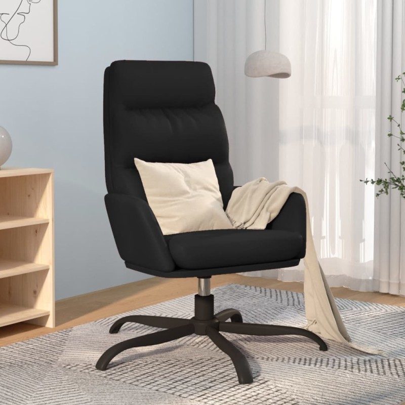 Cadeira de descanso couro artificial preto-Poltronas-Home Retail