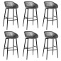 7 pcs conjunto de bar preto e cinzento