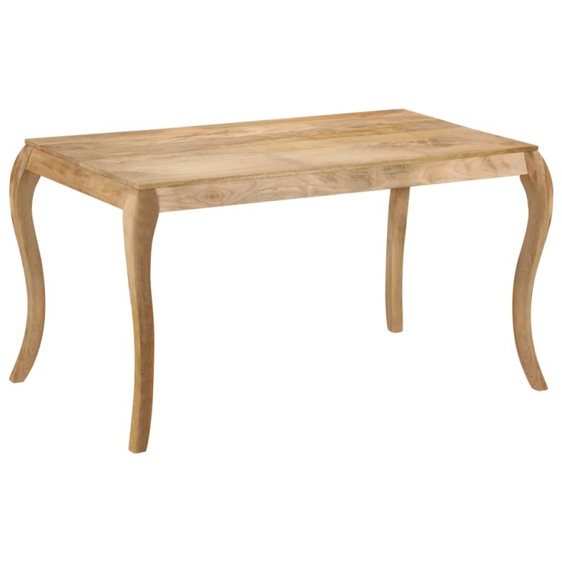 Mesa de jantar 135x75x76 cm madeira de mangueira maciça-Mesas de cozinha e de sala de jantar-Home Retail