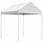 Gazebo com telhado 4,46x2,28x2,69 m polietileno branco