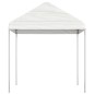 Gazebo com telhado 4,46x2,28x2,69 m polietileno branco