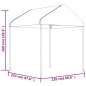 Gazebo com telhado 4,46x2,28x2,69 m polietileno branco