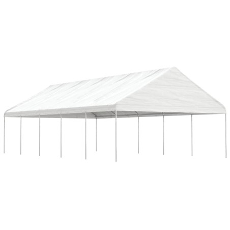 Gazebo com telhado 11,15x5,88x3,75 m polietileno branco