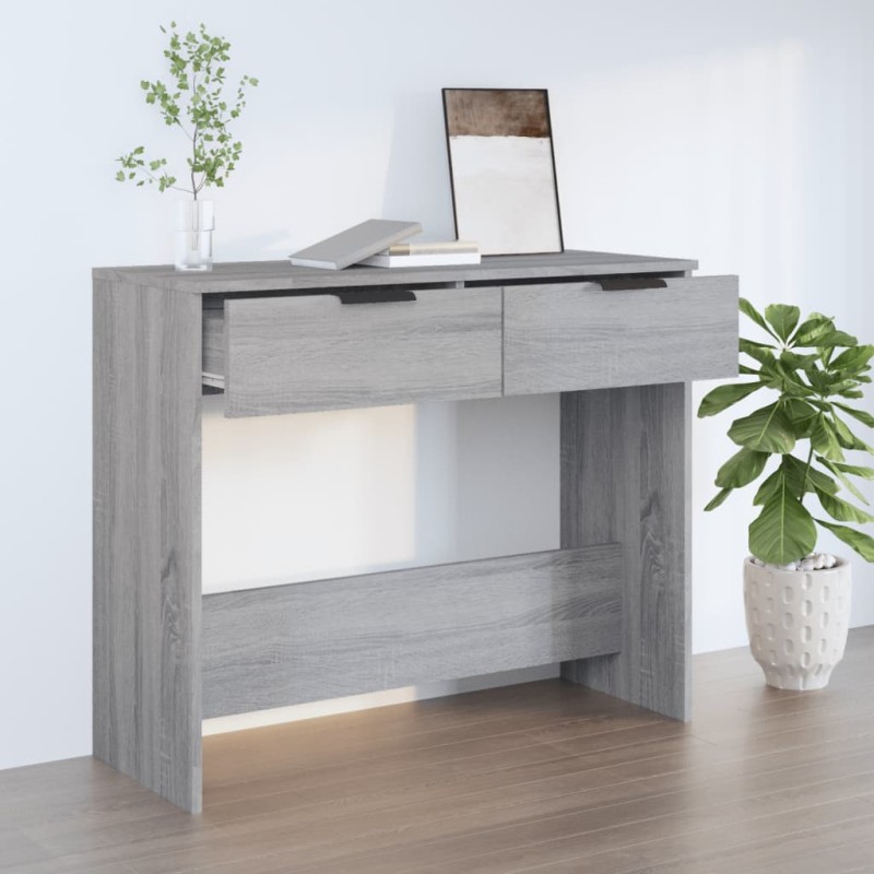 Mesa consola 90x36x75 cm derivados de madeira cinzento sonoma-Mesas de apoio-Home Retail