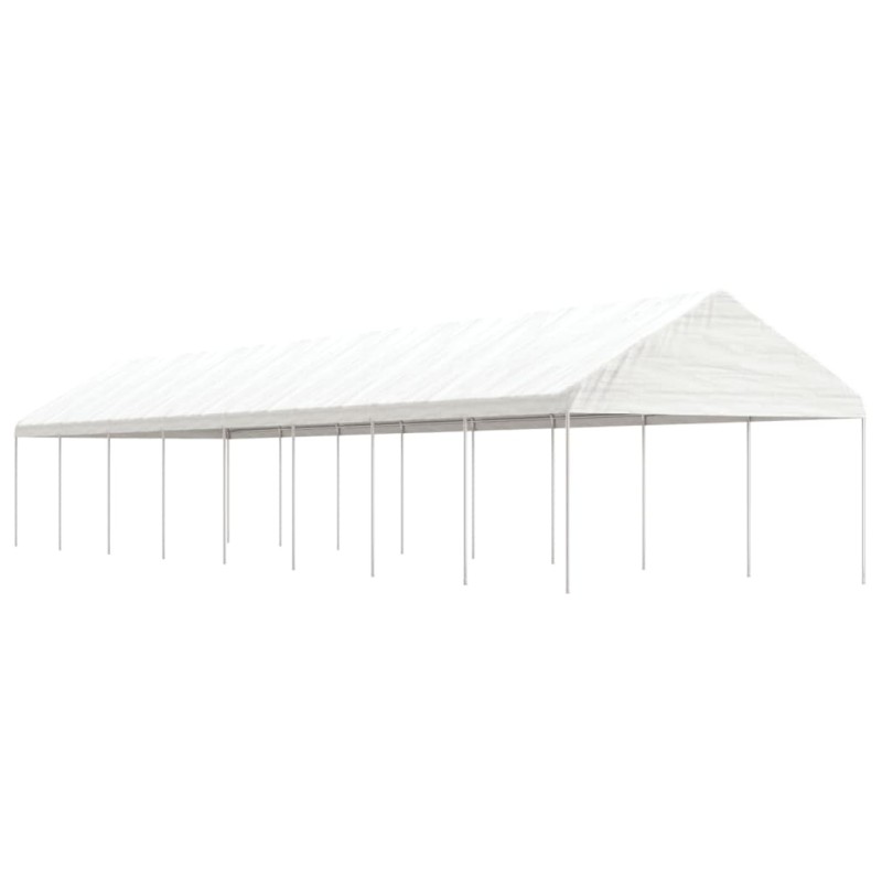 Gazebo com telhado 17,84x4,08x3,22 m polietileno branco-Toldos e gazebos-Home Retail