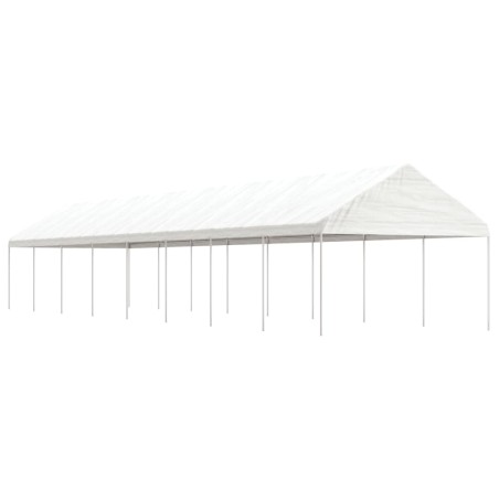 Gazebo com telhado 17,84x4,08x3,22 m polietileno branco