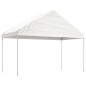 Gazebo com telhado 17,84x4,08x3,22 m polietileno branco