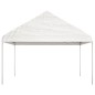 Gazebo com telhado 17,84x4,08x3,22 m polietileno branco