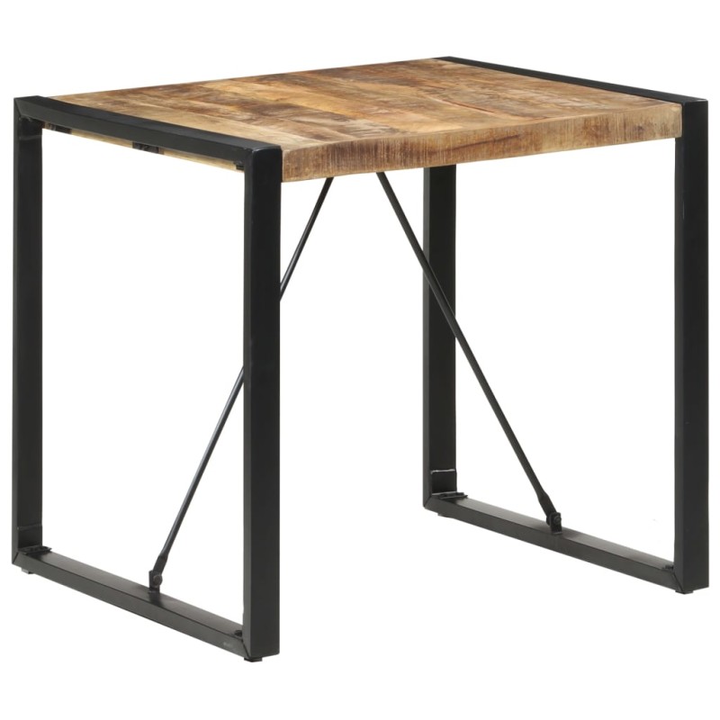 Mesa de jantar 80x80x75 cm madeira de mangueira áspera-Mesas de cozinha e de sala de jantar-Home Retail