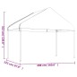 Gazebo com telhado 17,84x4,08x3,22 m polietileno branco