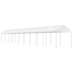 Gazebo com telhado 20,07x2,28x2,69 m polietileno branco