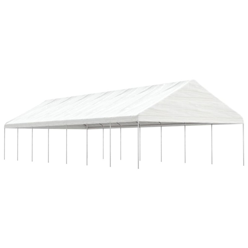 Gazebo com telhado 15,61x5,88x3,75 m polietileno branco-Toldos e gazebos-Home Retail