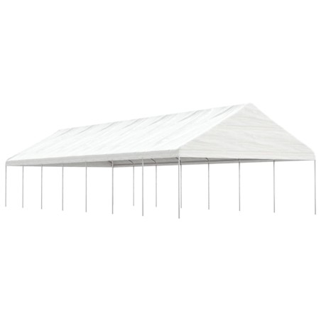 Gazebo com telhado 15,61x5,88x3,75 m polietileno branco