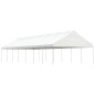 Gazebo com telhado 15,61x5,88x3,75 m polietileno branco