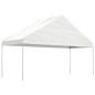 Gazebo com telhado 15,61x5,88x3,75 m polietileno branco