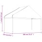 Gazebo com telhado 15,61x5,88x3,75 m polietileno branco