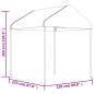 Gazebo com telhado 20,07x2,28x2,69 m polietileno branco