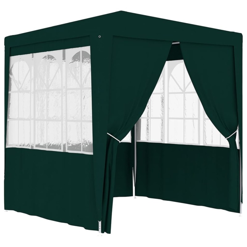 Tenda festas profiss. c/ paredes laterais 2,5x2,5m 90g/m² verde-Toldos e gazebos-Home Retail