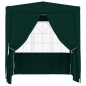 Tenda festas profiss. c/ paredes laterais 2,5x2,5m 90g/m² verde