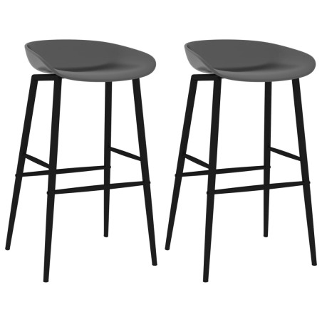 Cadeiras de bar 2 pcs cinzento