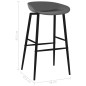 Cadeiras de bar 2 pcs cinzento