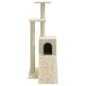 Árvore para gatos c/ postes arranhadores sisal 92 cm cor creme