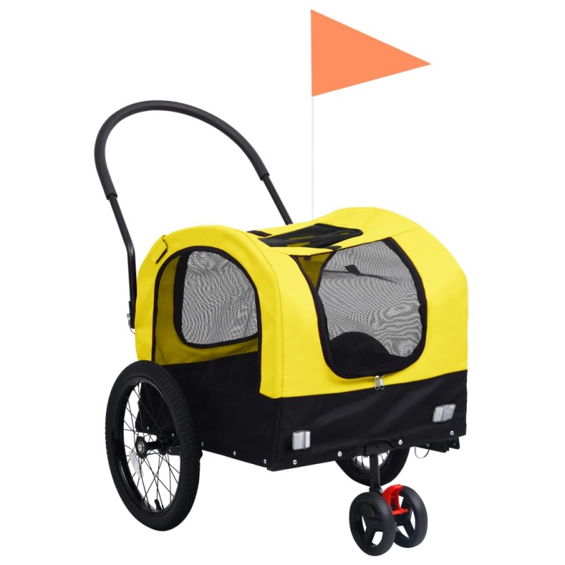 Reboque bicicletas/carrinho para animais 2-em-1 amarelo/preto-Carrinhos para animais-Home Retail