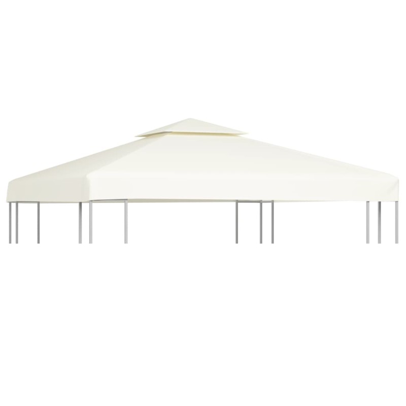 Cobertura de substituição p/ gazebo 310 g/m² branco nata 3x3 m-Topos para toldos e gazebos-Home Retail