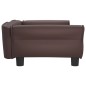 Cama para cães 95x55x30 cm couro artificial castanho