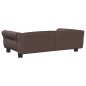 Cama para cães 95x55x30 cm couro artificial castanho