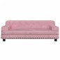 Cama para cães 90x53x30 cm veludo rosa