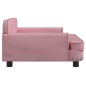 Cama para cães 90x53x30 cm veludo rosa