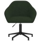 Cadeiras de jantar giratorias 2 pcs veludo verde-escuro