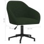 Cadeiras de jantar giratorias 2 pcs veludo verde-escuro