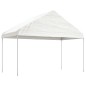 Gazebo com telhado 13,38x4,08x3,22 m polietileno branco