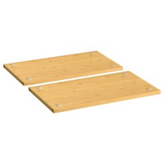 Coberturas para fogão 2 pcs 50x28x1,5 cm bambu