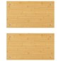 Coberturas para fogão 2 pcs 50x28x1,5 cm bambu