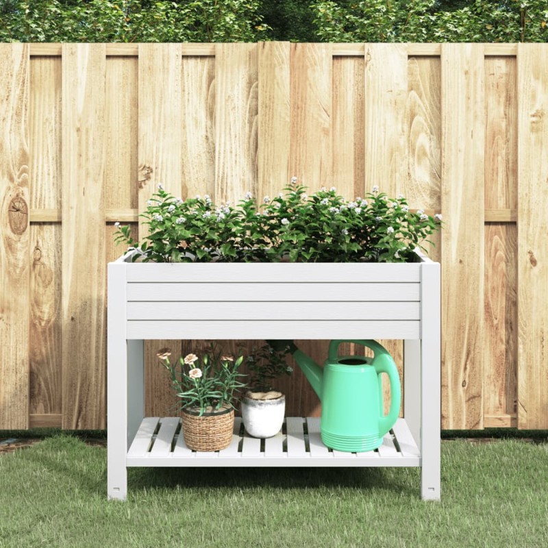 Canteiro elevado 110x45x79 cm polipropileno branco-Vasos e floreiras-Home Retail