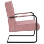 Cadeira cantilever veludo rosa