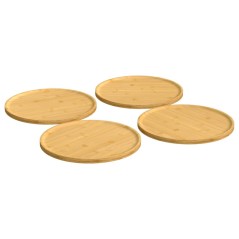 Pratos de pizza 4 pcs Ø32x1,5 cm bambu - vidaXL | Formas para piza ...