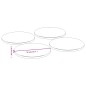 Pratos de pizza 4 pcs Ø32x1,5 cm bambu