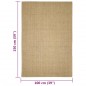 Tapete de sisal para poste arranhador 100x150 cm